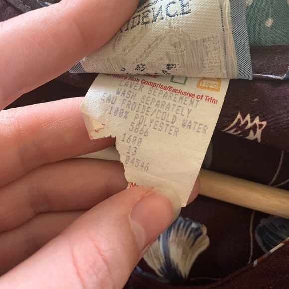 Vintage brown and blue floral dress - Picture 6 of 6